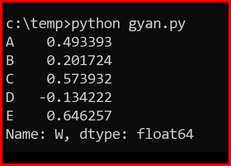 Picture showing how the data is accessed column-wise in dataframe